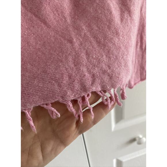 Bianco‎ & Blu Womens XL Pink Knit Italian Wool Cashmere Silk Blend Sweater Fem - Picture 6 of 8